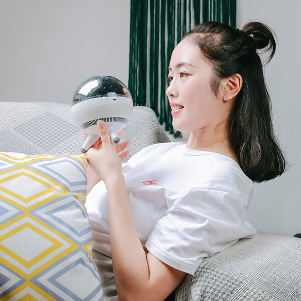 Rotating starlight projection lamp