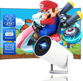 Experience the Ultimate Home Theater with Our 4K Mini Projector - Portable, Smart, and Compatible with All Your Devices!